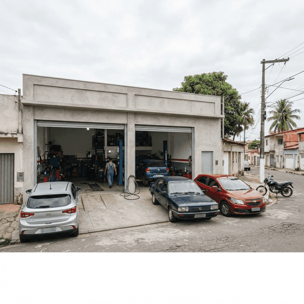 Fachada da Bressa Auto Center no bairro Xaxim, Curitiba